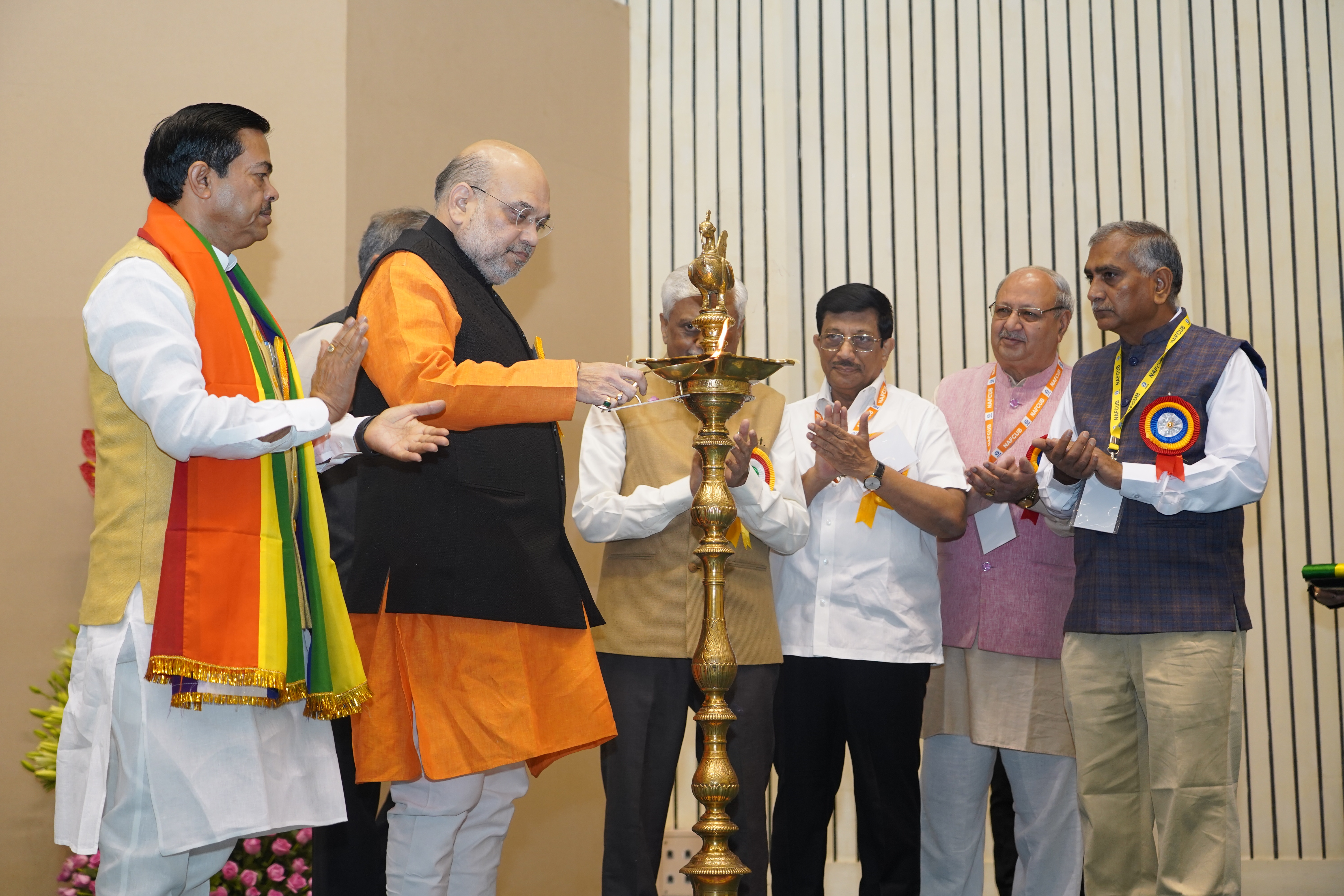 NAFCUB President Shri Lakshmi Das being welcomed at PUCB event